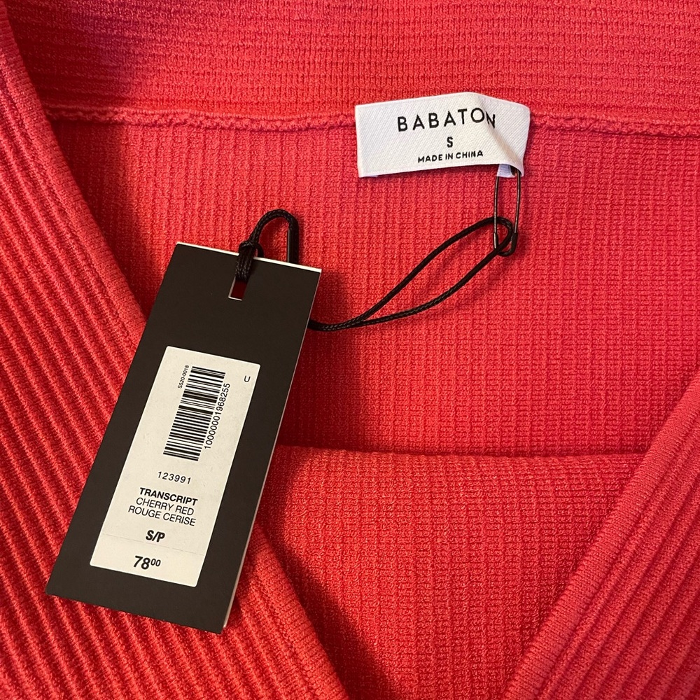 Babaton Rouge Red Knit Top - Picture 3 of 3